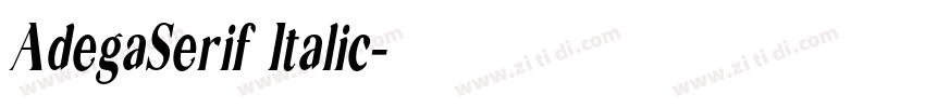 AdegaSerif Italic字体转换